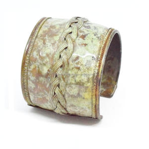 กำไลข้อมือรุ่นใหม่ kada Fraternity Jewelry Gift Patina Cuff Leaf Boho Bracelet Bangle Jewelry Hot Jewelry Wholesale Bracelet - Product Image 6