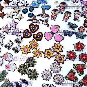 Handmade Fashion Embroidered Wire Bullion Brooches 3D Style Sew-On Made From Fabric <b>Felt</b> - Product Image 1