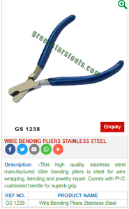 Alicates para Doblar Alambre de Acero Inoxidable, Herramienta para Hacer Joyas, Mordazas Lisas, Mango Ergonómico, Herramientas Manuales para Abalorios |   N.° de artículo GS-1238 - Product Image 2