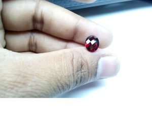 Tablero de ajedrez ovalado de 8x10mm de alto grado, corte de granate rojo Natural, Diamante fino calibrado, joyería roja abierta, fabricación de piedras preciosas sueltas - Product Image 2