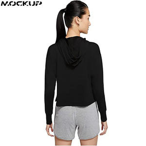 Sudadera Corta con Capucha para Mujer, Estilo Holgado, Hombros Caídos, Ropa Urbana de Invierno, Tejido Tejido, Sudadera con Estampado, OEM - Product Image 3