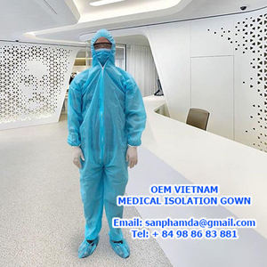 BATA DE AISLAMIENTO médico desechable de Vietnam, ropa de pp y pe - Product Image 2