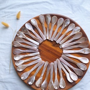 Assiette en coquille de vinaigre, mère de la perle de couleur rose 1 pièce, assiette de vaisselle pour le dîner - Product Image 5