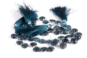 Moss Indigo Kyanite Heart Briolette Natural 6mm-20mm Teal Blue Smooth Cuentas semipreciosas 8 pulgadas Loose Royal Blue Kyanite - Product Image 2