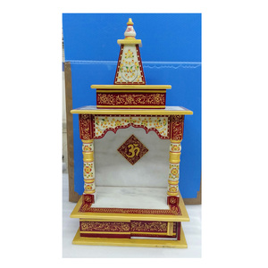 วัดหินอ่อนสีขาวที่สวยงามทำด้วยมือสีสันสดใส - Product Image 1