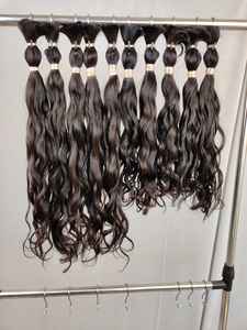 Cheveux indiens en vrac en gros perruques de cheveux humains bruts double cuticule alignée naturelle bouclée boucles profondes et serrées cheveux à motif - Product Image 3