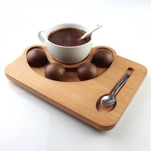 Plateau de service en bois pour le service de café - Product Image 2