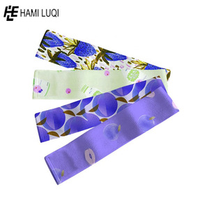 Lot de 3 bandes de résistance en tissu personnalisées avec logo imprimé pour l'exercice, la gym et le fitness des jambes - Product Image 2