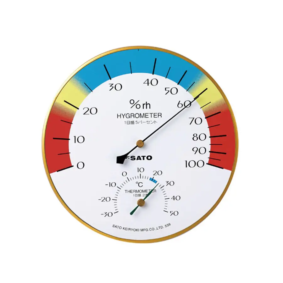 ATH-503 Analog Thermo-Higrometer Dinding Bulat
