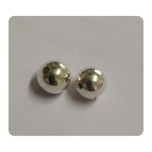 Wholesale Fashion 925 Sterling <b>Silver</b> Women Plain <b>Beads</b> Wholesale - Product Image 1