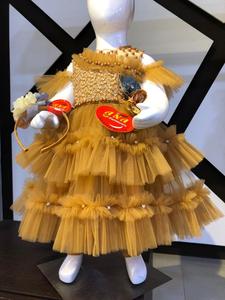 Double Gheri Embroidered Floral Satin Frock Set for Girls New Collection for Kids Birthday Parties Spring Occasions Flowers - Product Image 2