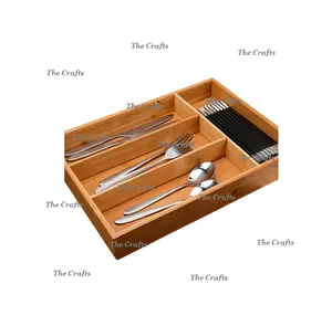 最畅销的木制餐具托盘，用于厨房餐具餐具叉勺架散装餐具架