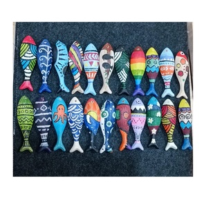 ตกแต่งที่ไม่ซ้ำกับแนวโน้มร้อนแกะสลัก3D ปลาไม้แขวนตกแต่งงานฝีมือจากเวียดนาม - Product Image 1