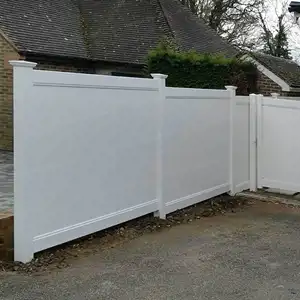 White Fence Panels White Plastic PVC Vinyl Privacy Fence Panels