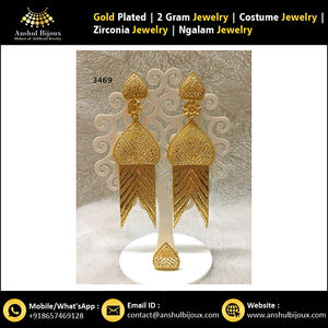 Pendientes de Diseño Africano para Bodas y Fiestas, Color Dorado - Product Image 2