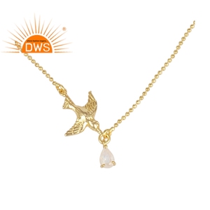 Collar de Latón chapado en oro con piedras preciosas de arcoíris, joyería al por mayor - Product Image 1