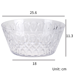 Holar-cuencos redondos de plástico para servir, cuencos grandes reutilizables a prueba de agua, 120 Oz, 3500 ml, hechos en Taiwán - Product Image 2