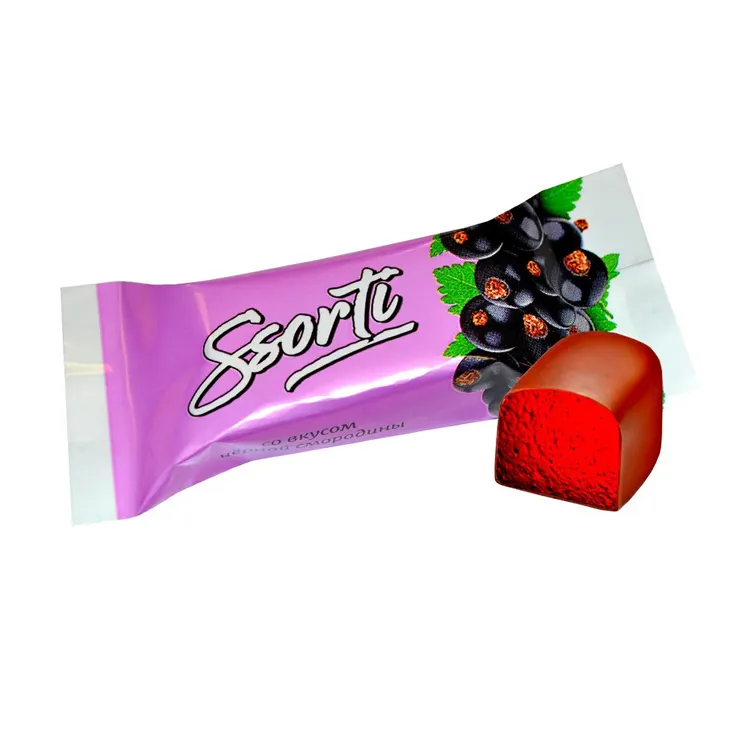 メーカー、チョコレート、スイーツのブラックカラント風味の詰め物をまとめ買いした高品質の「Ssorti」キャンディー