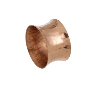Round <b>Hammered</b> Napkin <b>Holder</b> Centerpiece - Product Image 1