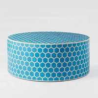 Table basse florale ronde moderne avec incrustation d'os pour chambre à coucher salon pour meubles de maison utilisation de salle de bain armoires de style rustique