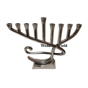 Bougeoir en métal Bougeoir de créateur fait à la main d'excellente qualité Forme personnalisée Menorah en métal de vente chaude - Product Image 1