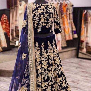 ชุดเดรส Koti lehenga สำหรับเจ้าสาวเดรสแต่งงานทำจากผ้าไหมประดับลูกปัดแก้วลายนูนลาย2021 - Product Image 1