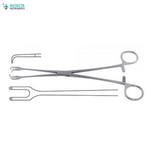 Schroeder-Pinzas de tenaculo rectas, 2x2 dientes/25 cm, instrumentos quirúrgicos - Product Image 1