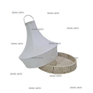 Plateau de service alimentaire en jute de conception unique avec couvercle Plateau de service de chocolats de forme ronde de la meilleure qualité en Inde - Product Image 6