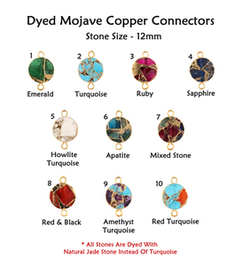 Offre Spéciale bijoux mojave rouge cuivre turquoise connecteur forme ronde or électrolytique connecteur double boucle connecteur - Product Image 2