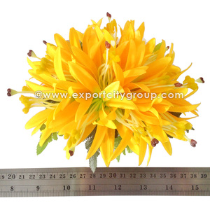 Barrettes à cheveux en tissu double fleur d'araignée en polyester léger pour femmes Sunne Tropical, mode estivale, personnalisables - Product Image 3