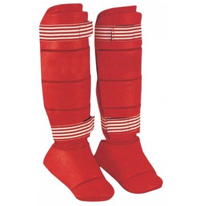 shin guard in blue and red leather - Product Image 1