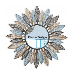 Premium Quality Handmade Designer Metal Wall <b>Mirror</b> Latest Round Pattern for Home & Hotel Fancy Wall <b>Hanging</b> Decorative <b>Mirror</b> - Product Image 4