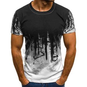 OEM ยิมเสื้อยืดสำหรับผู้ชายลวงตาพิมพ์เสื้อยืด - Product Image 1