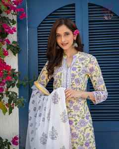 ทอตรง Kurta กับกางเกง & Dupatta - Product Image 2