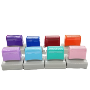 Tampons Flash à poignée multicolore, Offre Spéciale double mousse pré-encrée, série F pour timbres d'<span class=keywords><strong>adresse</strong></span> personnalisés - Product Image 1