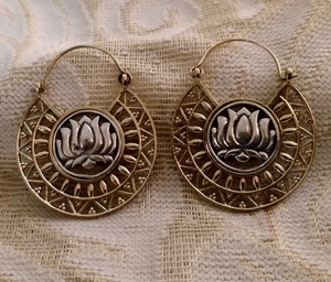 Latest Unisex Ethnic Antique <b>Bronze</b> Alloy Hoop Earrings Indian Handmade Brass Silver Plated for Parties Weddings and Gifts - Product Image 1