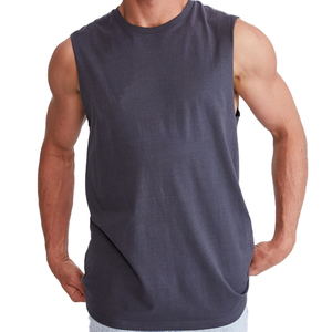 OEM Custom Made Plain stretchable fitness Wear Summer <b>black</b> <b>tank</b> <b>top</b> For <b>Men</b>/boy Summer Collection pure organic cotton fabric - Product Image 2