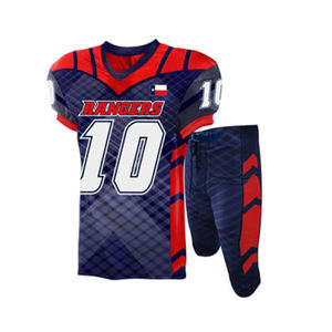 American <b>Football</b> Jersey Uniform Sublimated Printed Custom Color Logos Breathable Quick Dry Shorts Wholesale Sets - Product Image 3