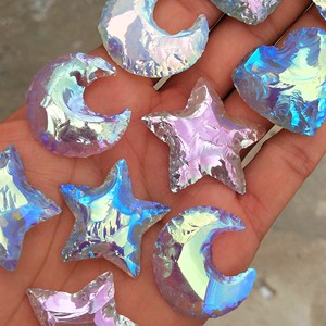 Aura cristales druzy piedra cnc máquina de talla de piedra de GEMA de tallado opalite de titanio del manillar de piedra tallada arte de aura de Ángel - Product Image 4