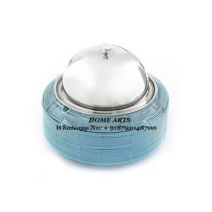 Plato para servir de alambre de hierro de diseño fantástico con tapa de acero inoxidable Plato para servir de forma redonda de la mejor calidad - Product Image 5