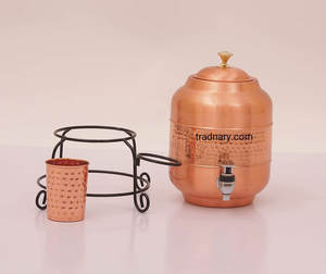 Hammered Copper <b>Water</b> <b>Dispenser</b> Copper <b>Water</b> Cooler <b>Dispenser</b> Pure Copper Drink <b>Water</b> for Better Digestive Performance Tradnary - Product Image 2