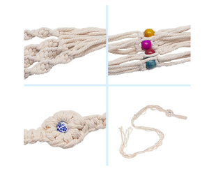 Support mural durable en macramé pour plantes et pots de fleurs, pour décoration murale - Product Image 2