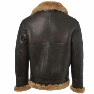 Chaqueta de motorista Unisex, cazadora de cuero de oveja marrón con cierre de cremallera y cuerpo de piel, disponible en todos los colores de cuero, hecha en Pakistán - Product Image 2