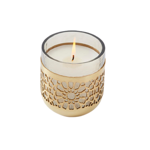 Bougeoir votif couleur or en métal et verre avec qualité exclusive pour accessoires de décoration de mariage - Product Image 1