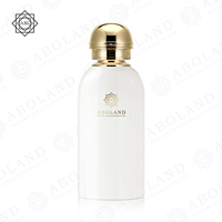 Botella de cristal redonda personalizada, frasco de Perfume transparente de alta calidad, 50ml, 100ml