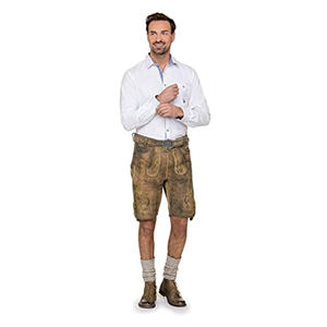 Short Lederhosen bavarois avec logo personnalisé Short en cuir de cerf traditionnel allemand de style ancien avec impression numérique à motif solide - Product Image 5