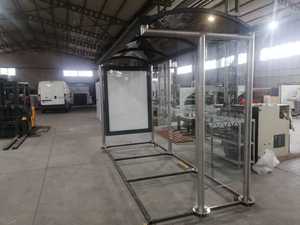 Forma personalizada moderna 12V luz LED de baja potencia autobús refugio exterior Rectangular acero CLP MUPI parada de autobús para publicidad cajas de luz - Product Image 4