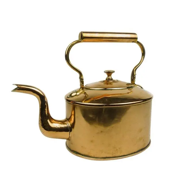 Exklusive Qualität Messing vergoldet Tee kessel mit Griff für Küchen geschirr Tee und Kaffeekanne Wasserkocher