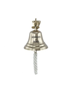 ระฆังทะเลทองเหลืองขัดเงาสำหรับตกแต่งบ้าน Bienvenvenue - Product Image 1