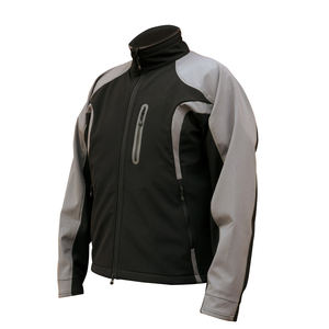 VENTA AL POR MAYOR IMPERMEABLE POLIÉSTER SPANDEX LISO CREMALLERA CHAQUETA SUAVE - Product Image 5